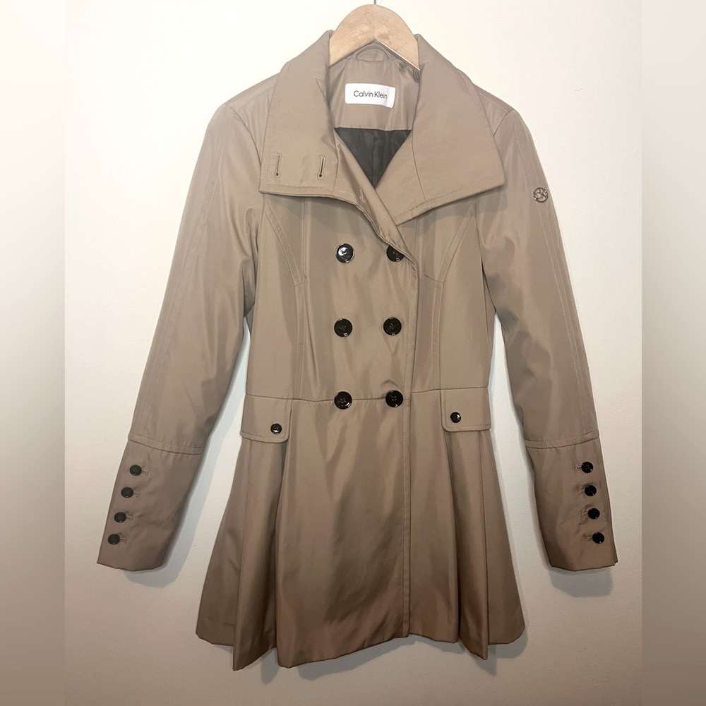 Calvin Klein trench coat color camel